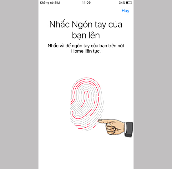 Chạm nhiều lần vào Home